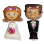 PAREJA DE NOVIOS EN FORMA DE GLOBO GRANDE.